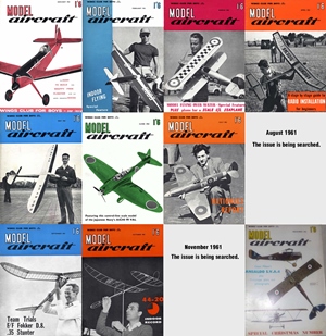 Model Aircraft Index All Plans for Year 1961