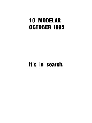 Modelar October 1995